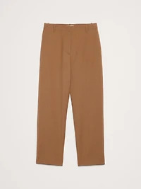 High-Rise Slim Italian Wool Ankle Pant