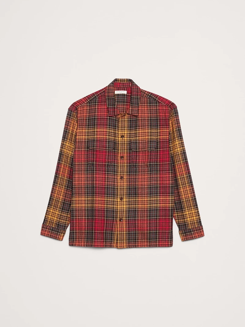 Relaxed-Fit Plaid Cotton Overshirt