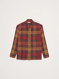 Relaxed-Fit Plaid Cotton Overshirt
