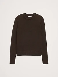 Cotton-Silk Crew-Neck Sweater