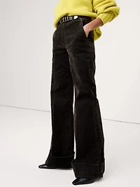 High-Rise Super Flare Flocked Pant