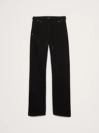 Mid-Rise Twisted Straight Pant