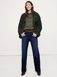 Oversized Cotton Poplin Banker Shirt