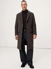 Italian Melton Wool-Blend Top Coat