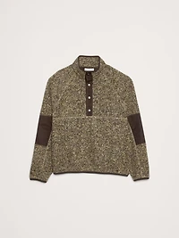 Bouclé Fleece Pullover Sweatshirt