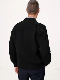 Merino-Blend Sweater Bomber