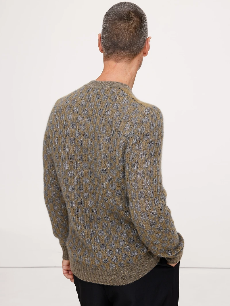 Cashmere-Silk Crew-Neck Sweater