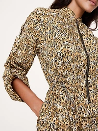 Cotton Utility Zip Maxi Dress