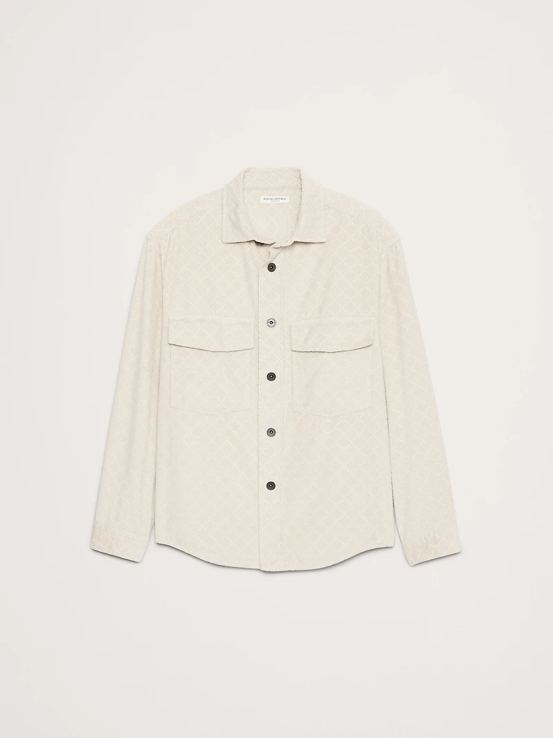 Loose-Fit Diamond Corduroy Overshirt