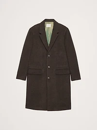 Italian Melton Wool-Blend Top Coat