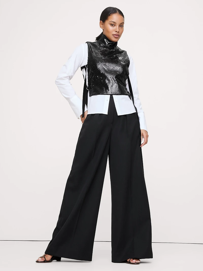 Sequin Open-Side Top
