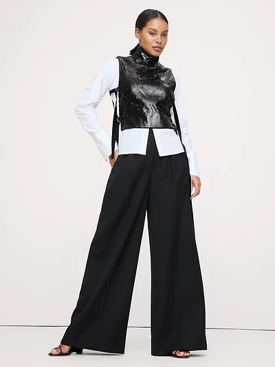 Sequin Open-Side Top