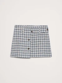 Italian Tweed Wrap Mini Skirt