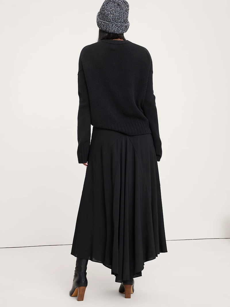 Drapey Georgette Maxi Skirt