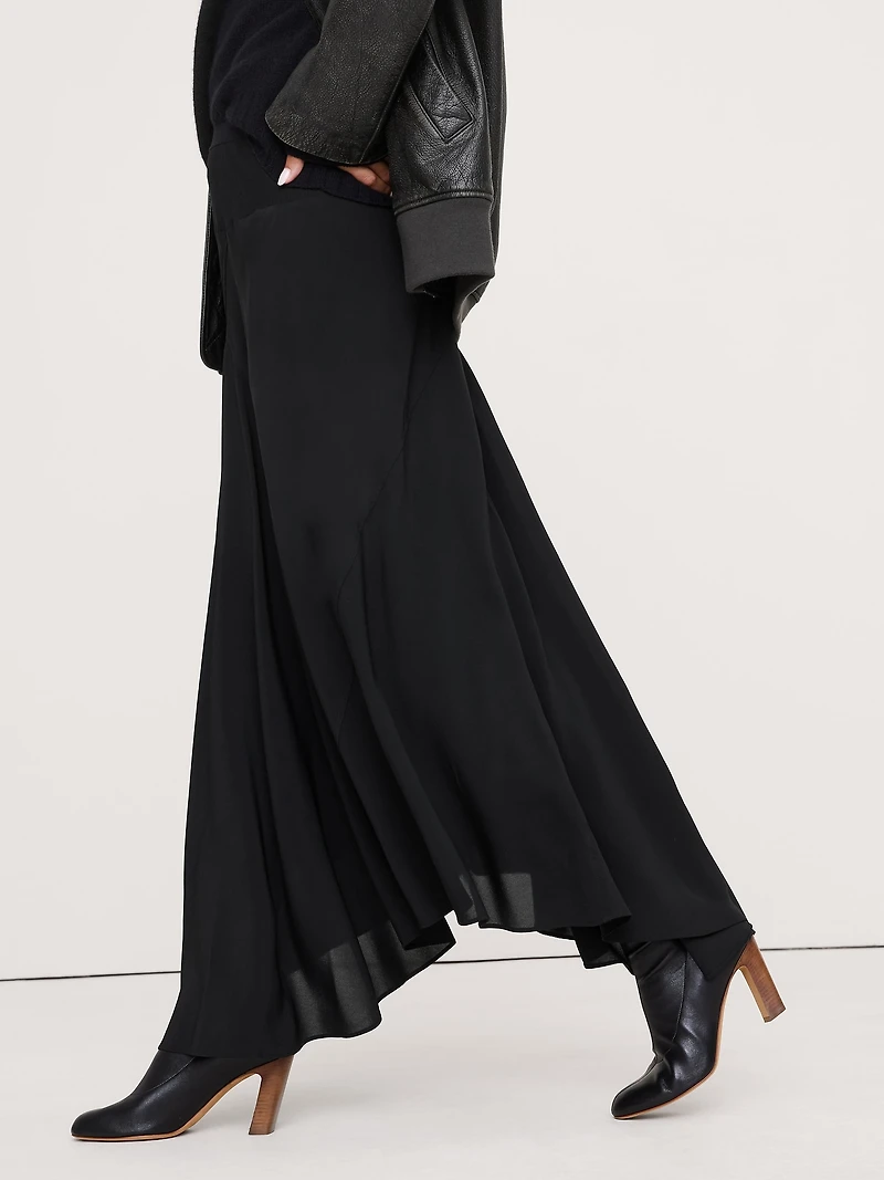 Drapey Georgette Maxi Skirt