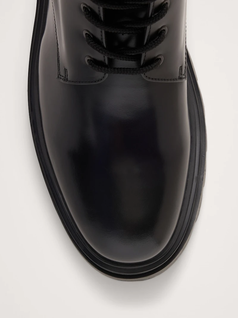 Italian Leather Combat Boot