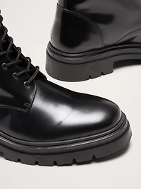 Italian Leather Combat Boot
