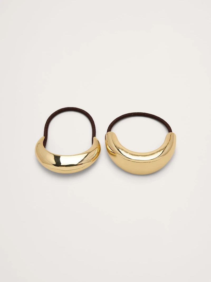 Metal Accent Hair Tie 2-Pack