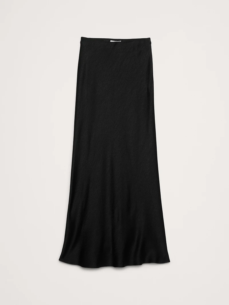 Hammered Satin Maxi Skirt
