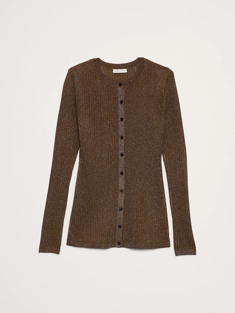 Metallic Cardigan Sweater