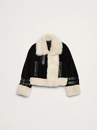 Cropped Shearling Jacket