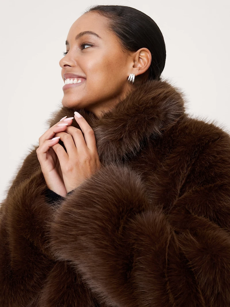 Faux Fur Long Coat