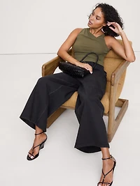 Mesh Twisted-Shoulder Top