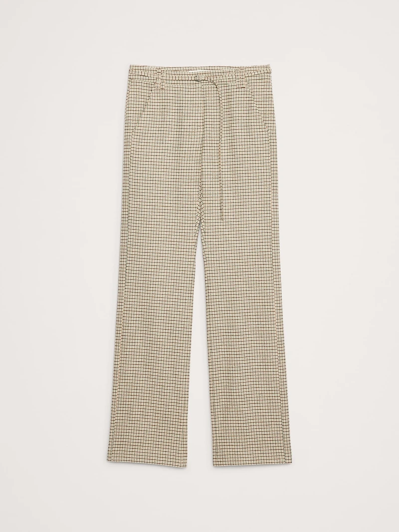 Mid-Rise Bootcut Italian Flannel Belted Pant