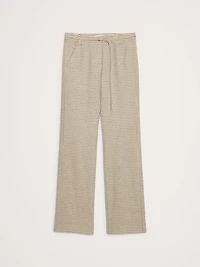 Mid-Rise Bootcut Italian Flannel Belted Pant