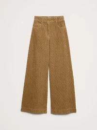 High-Rise Wide-Leg Corduroy Pull-On Pant