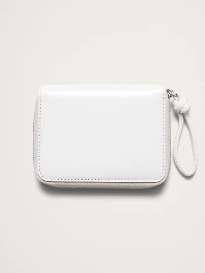 Italian Leather Zip Mini Wallet