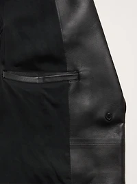 Fitted Leather Blazer
