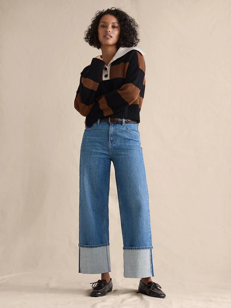 High-Rise Stovepipe Straight Leg Jean