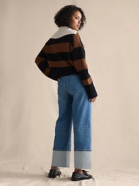 High-Rise Stovepipe Straight Leg Jean