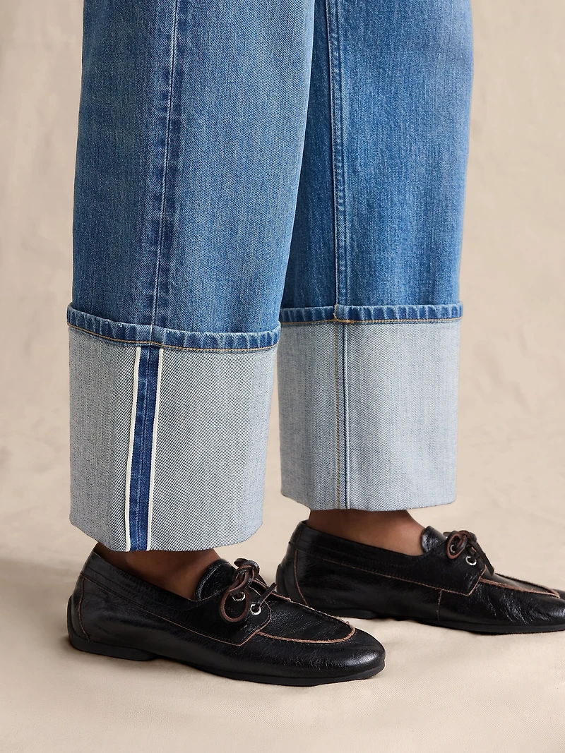 High-Rise Stovepipe Straight Leg Jean