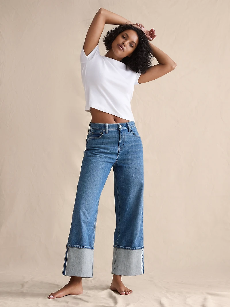 High-Rise Stovepipe Straight Leg Jean