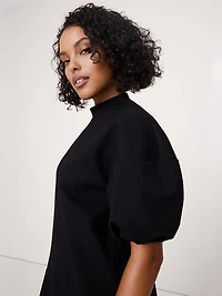Everywhere Ponte Puff-Sleeve Mini Dress