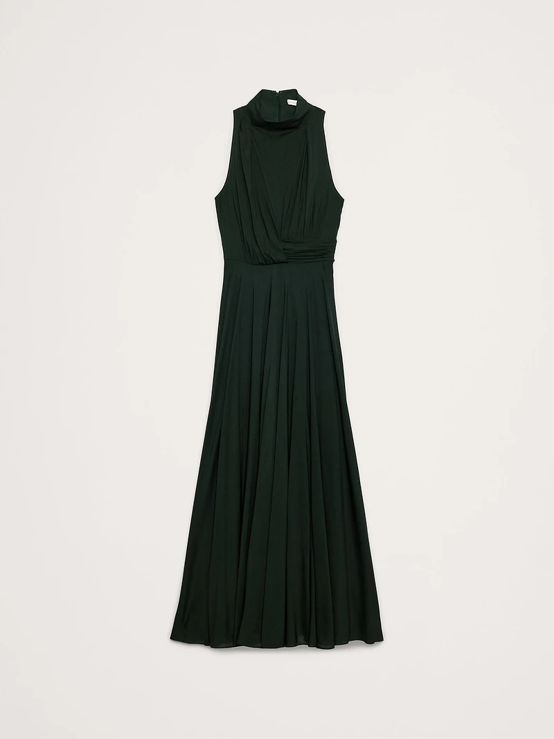 Stretch-Crepe Maxi Dress