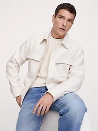 Boiled Wool-Blend Shirt Jacket