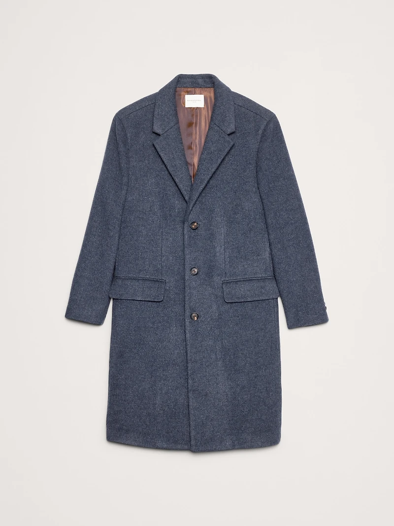 Italian Melton Wool-Blend Top Coat