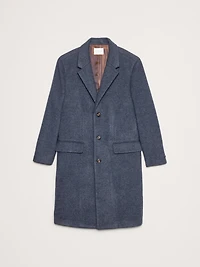 Italian Melton Wool-Blend Top Coat