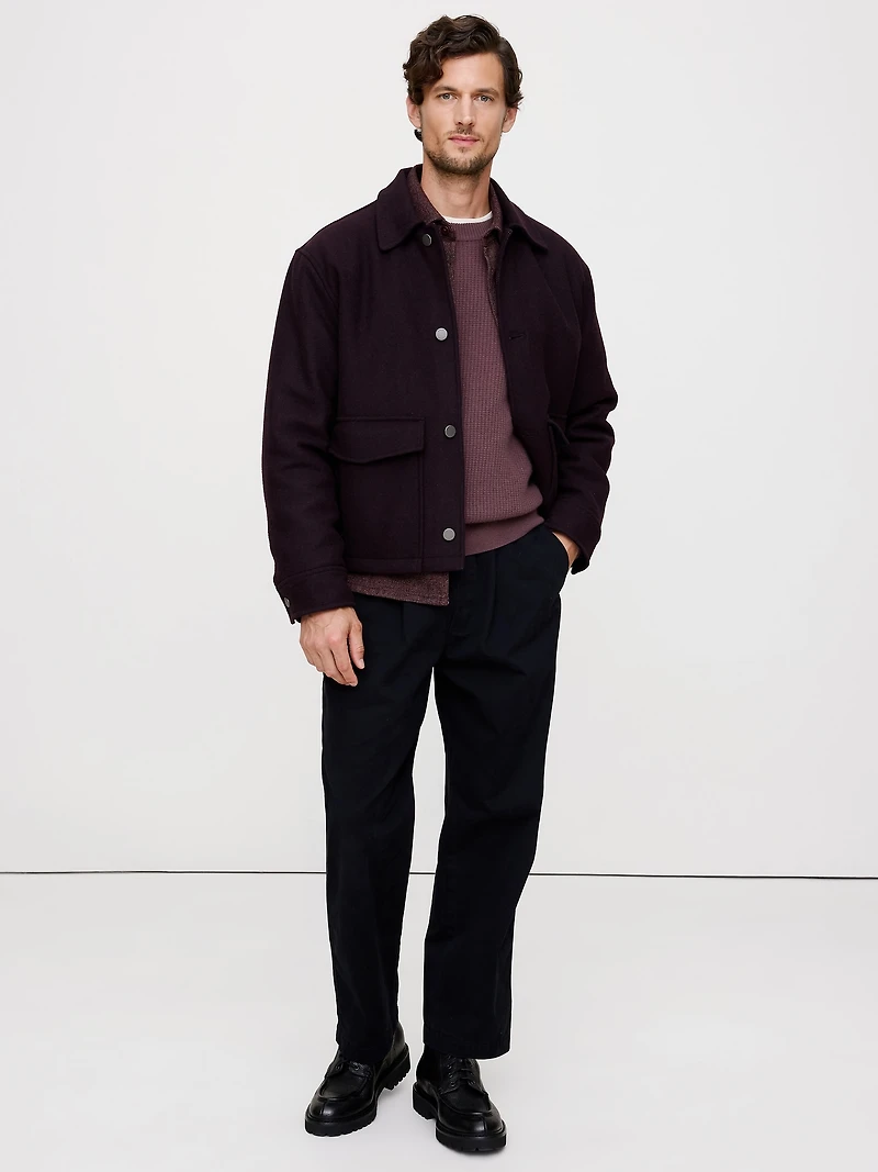 Italian Merino-Cashmere Waffle-Knit Sweater