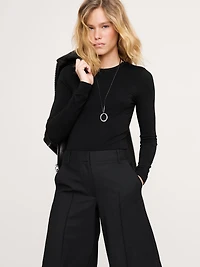 Luxe Wool-Blend Crew-Neck T-Shirt