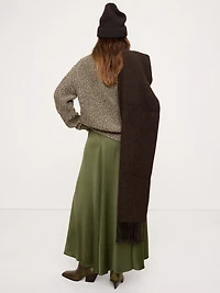 Stretch-Satin Maxi Skirt