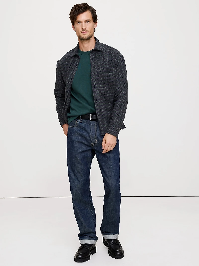 Slub Double-Knit Crew-Neck T-Shirt