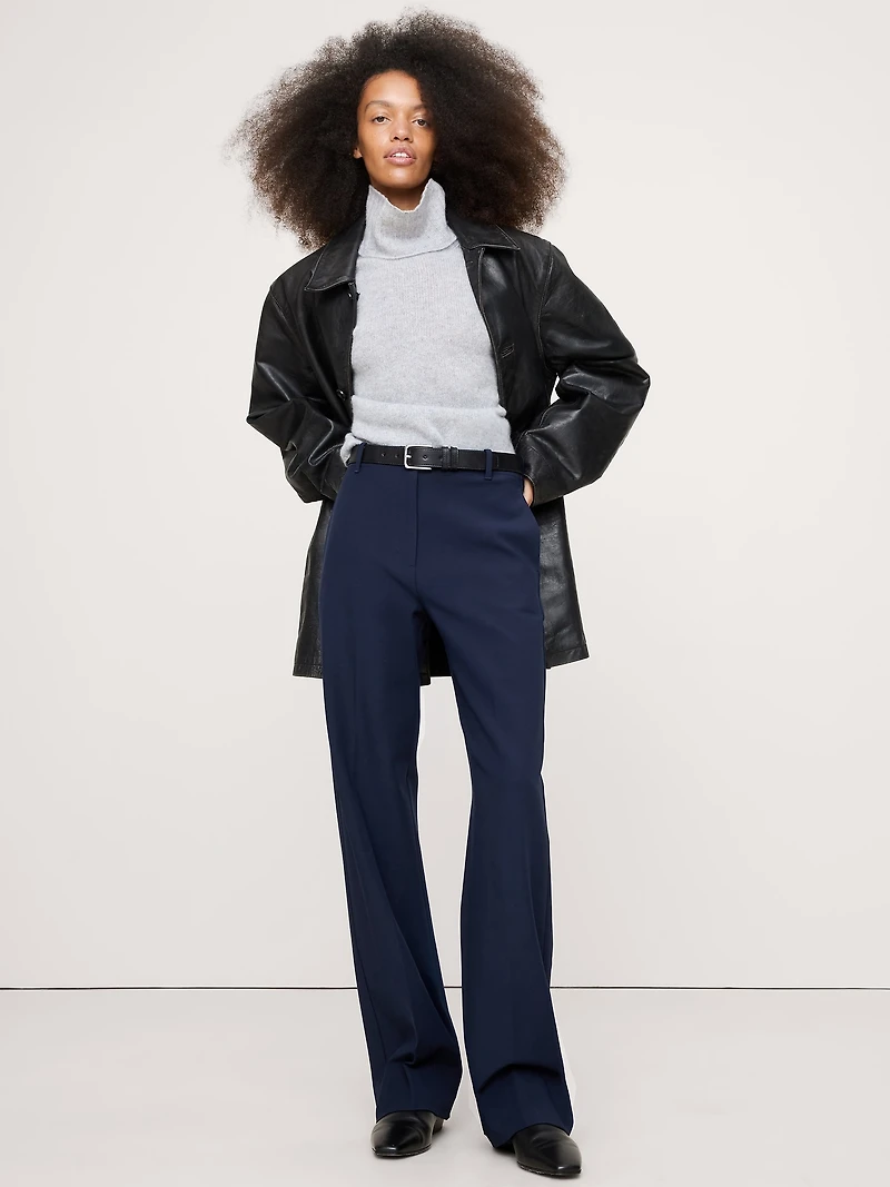 High-Rise Modern Straight Refined Pant