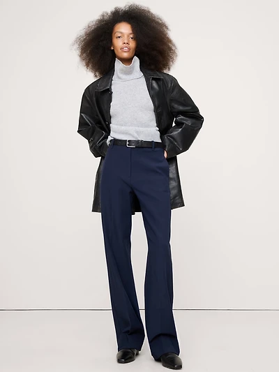 High-Rise Modern Straight Refined Pant