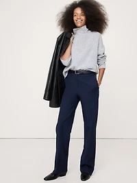 High-Rise Modern Straight Refined Pant