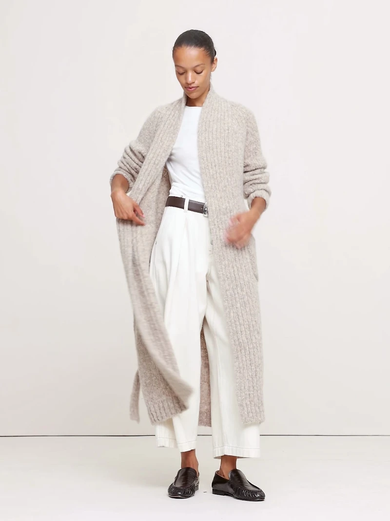 Italian Alpaca-Blend Duster Cardigan