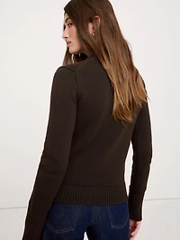 Cotton-Silk Crew-Neck Sweater